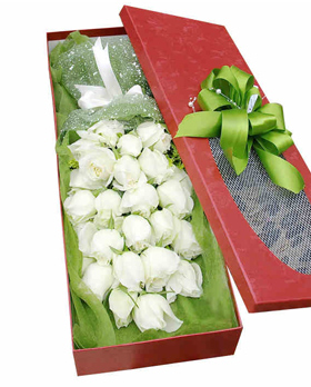 White Rose In Box